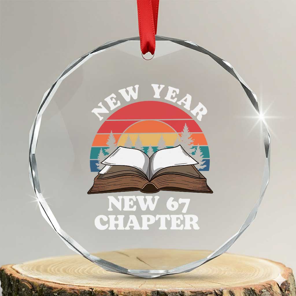 Funny Six Seven Meme Crystal Glass Ornament New Year New 67 Chapter TS14 Transparent Glass 3'' Circle Print Your Wear