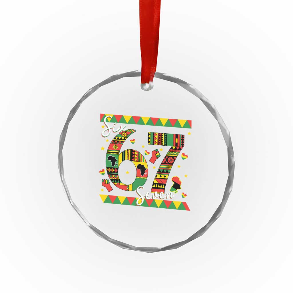 Funny Six Seven Meme Crystal Glass Ornament Pan African Culture Gift TS12 Print Your Wear