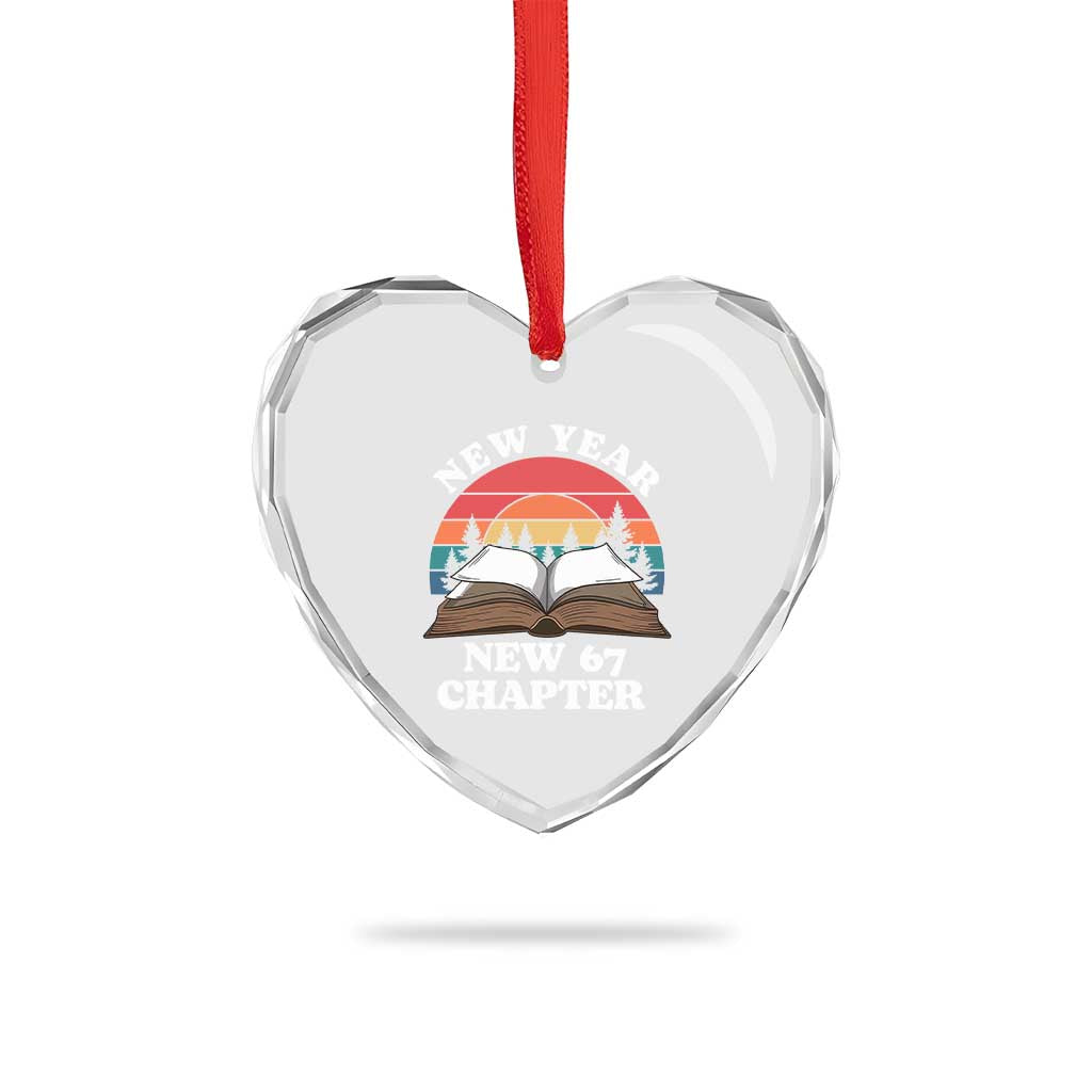 Funny Six Seven Meme Heart Crystal Glass Ornament New Year New 67 Chapter TS14 Print Your Wear
