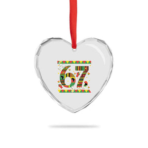 Funny Six Seven Meme Heart Crystal Glass Ornament Pan African Culture Gift TS12 Print Your Wear