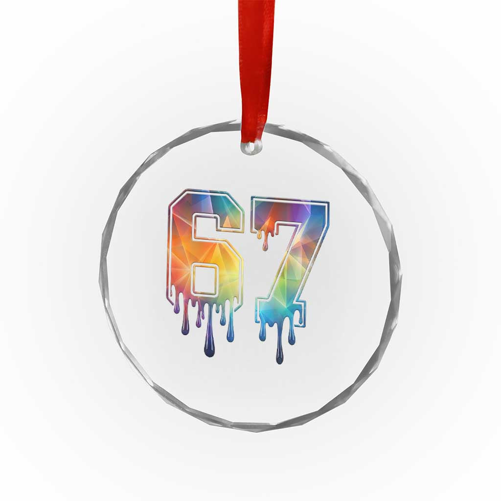 Funny Six Seven Prism Effect Printed Meme Crystal Glass Ornament TS12 Print Your Wear