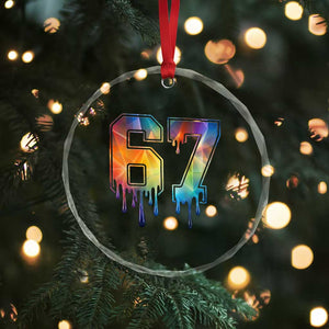 Funny Six Seven Prism Effect Printed Meme Crystal Glass Ornament TS12 Print Your Wear