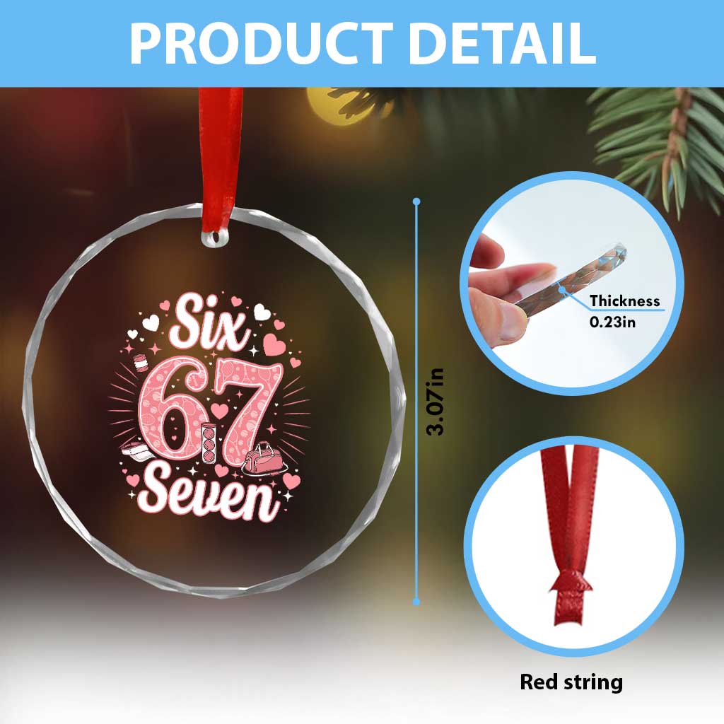 Funny Six Seven Tennis Meme Crystal Glass Ornament Gen Z Valentine TS12 Print Your Wear