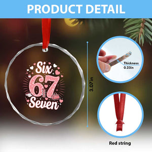 Funny Six Seven Tennis Meme Crystal Glass Ornament Gen Z Valentine TS12 Print Your Wear