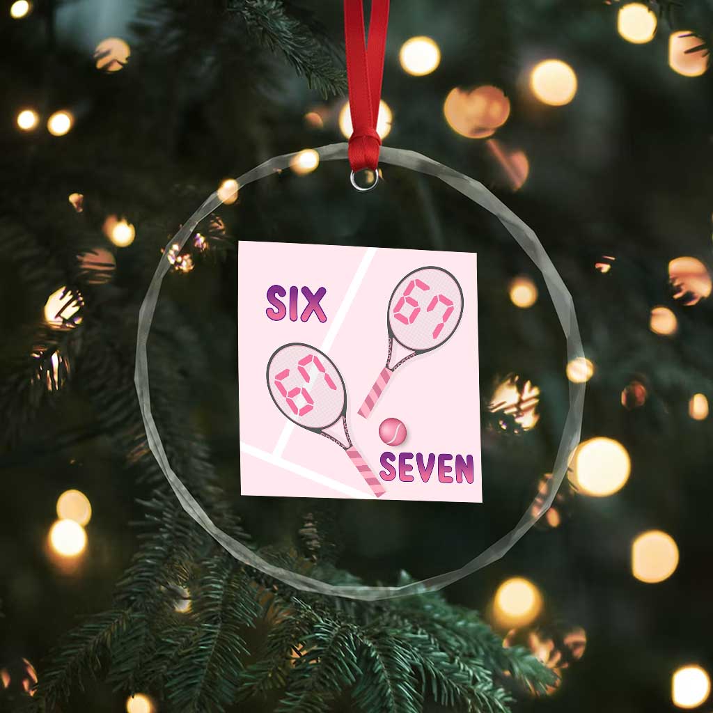 Funny Six Seven Tennis Meme Crystal Glass Ornament Valentine For Women TS12 Print Your Wear