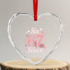 Funny Six Seven Tennis Meme Heart Crystal Glass Ornament Gen Z Valentine TS12 Transparent Glass 3'' Heart Print Your Wear