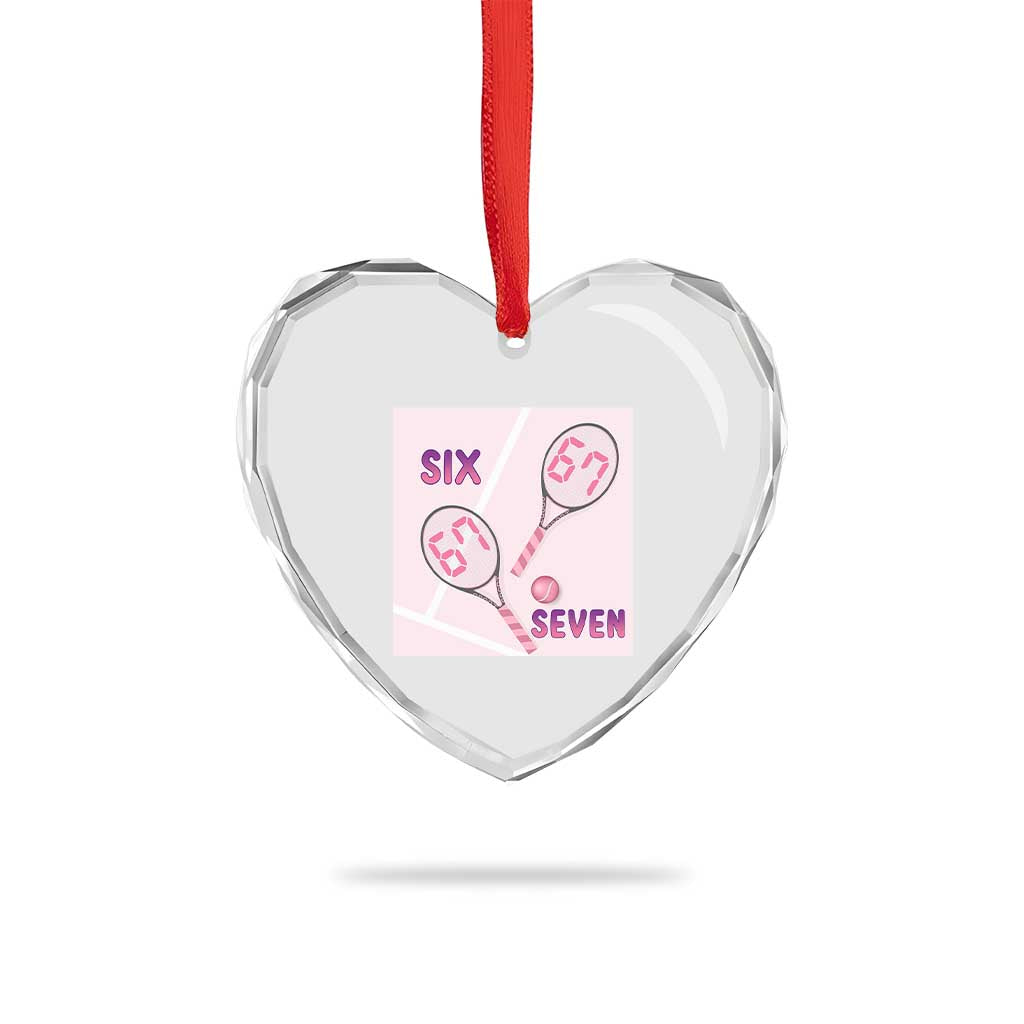 Funny Six Seven Tennis Meme Heart Crystal Glass Ornament Valentine For Women TS12 Print Your Wear