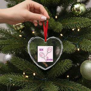 Funny Six Seven Tennis Meme Heart Crystal Glass Ornament Valentine For Women TS12 Print Your Wear