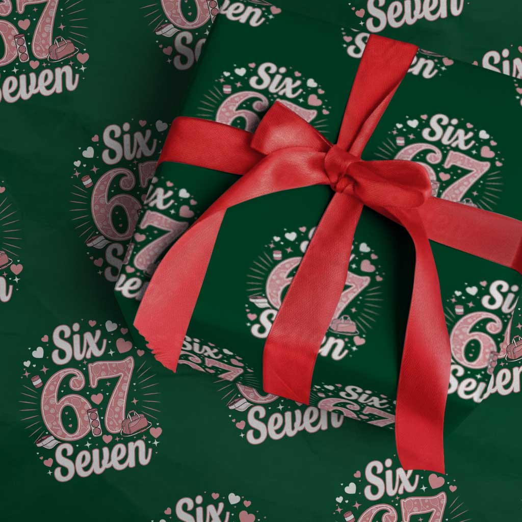 Funny Six Seven Tennis Meme Wrapping Paper Roll Gen Z Valentine TS12 Green Print Your Wear