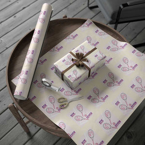 Funny Six Seven Tennis Meme Wrapping Paper Roll Valentine For Women TS12 Beige Print Your Wear