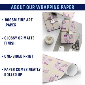 Funny Six Seven Tennis Meme Wrapping Paper Roll Valentine For Women TS12 Print Your Wear
