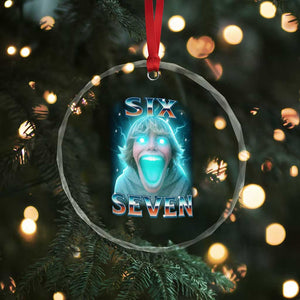 Funny Six Seven The Mason 67 Kid Gen Alpha Meme Crystal Glass Ornament TS11 Print Your Wear
