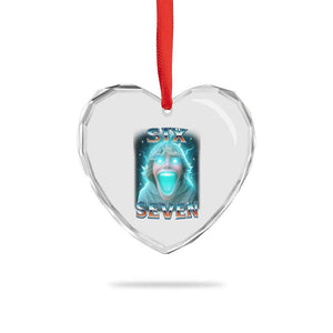 Funny Six Seven The Mason 67 Kid Gen Alpha Meme Heart Crystal Glass Ornament TS11 Print Your Wear