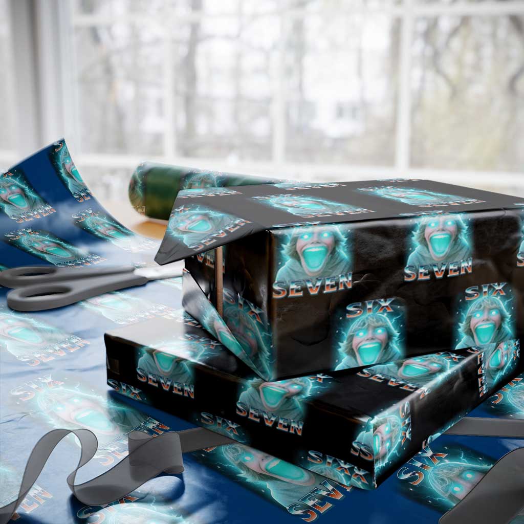 Funny Six Seven The Mason 67 Kid Gen Alpha Meme Wrapping Paper Roll TS11 Black Print Your Wear
