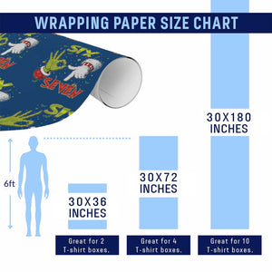 Funny Six Seven Xmas Wrapping Paper Roll 67 Meme Xmas Santa Elf Hand Gen Alpha TS11 Print Your Wear