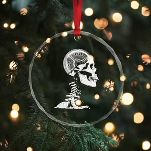 Funny Skeleton 45 lbs Plate Weight Lifting Gym Working Out Crystal Glass Ornament TS11 Print Your Wear