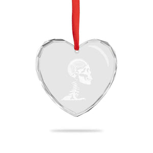 Funny Skeleton 45 lbs Plate Weight Lifting Gym Working Out Heart Crystal Glass Ornament TS11 Print Your Wear