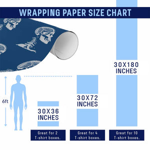 Funny Skeleton 45 lbs Plate Weight Lifting Gym Working Out Wrapping Paper Roll TS11 Print Your Wear