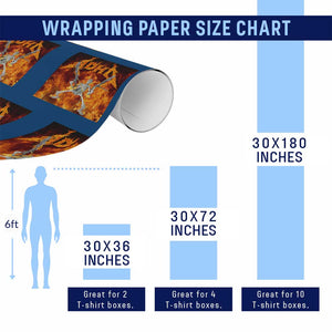 Funny Skeleton ADHD Wrapping Paper Roll Meme Flames Neurodivergent Gen Z TS10 Print Your Wear