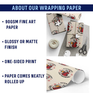 Funny Skeleton Beer Christmas Wrapping Paper Roll Support Day Drinking TS14 Print Your Wear