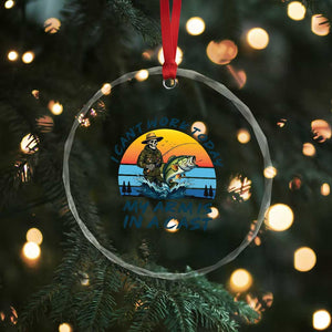 Funny Skeleton Camo Fishing Crystal Glass Ornament I Can Not Work Today My Arm Is In A Cast TS14 Print Your Wear