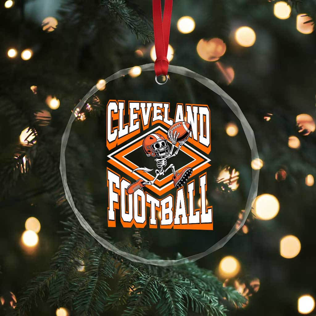 Funny Skeleton Dark Football Crystal Glass Ornament CFBB Fan Gift TS12 Print Your Wear