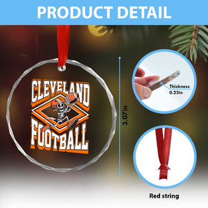 Funny Skeleton Dark Football Crystal Glass Ornament CFBB Fan Gift TS12 Print Your Wear