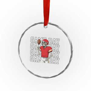 Funny Skeleton Dark Football Crystal Glass Ornament Sport Humor Gift TS12 Print Your Wear