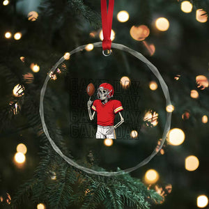 Funny Skeleton Dark Football Crystal Glass Ornament Sport Humor Gift TS12 Print Your Wear