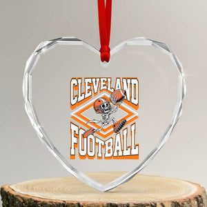 Funny Skeleton Dark Football Heart Crystal Glass Ornament CFBB Fan Gift TS12 Transparent Glass 3'' Heart Print Your Wear