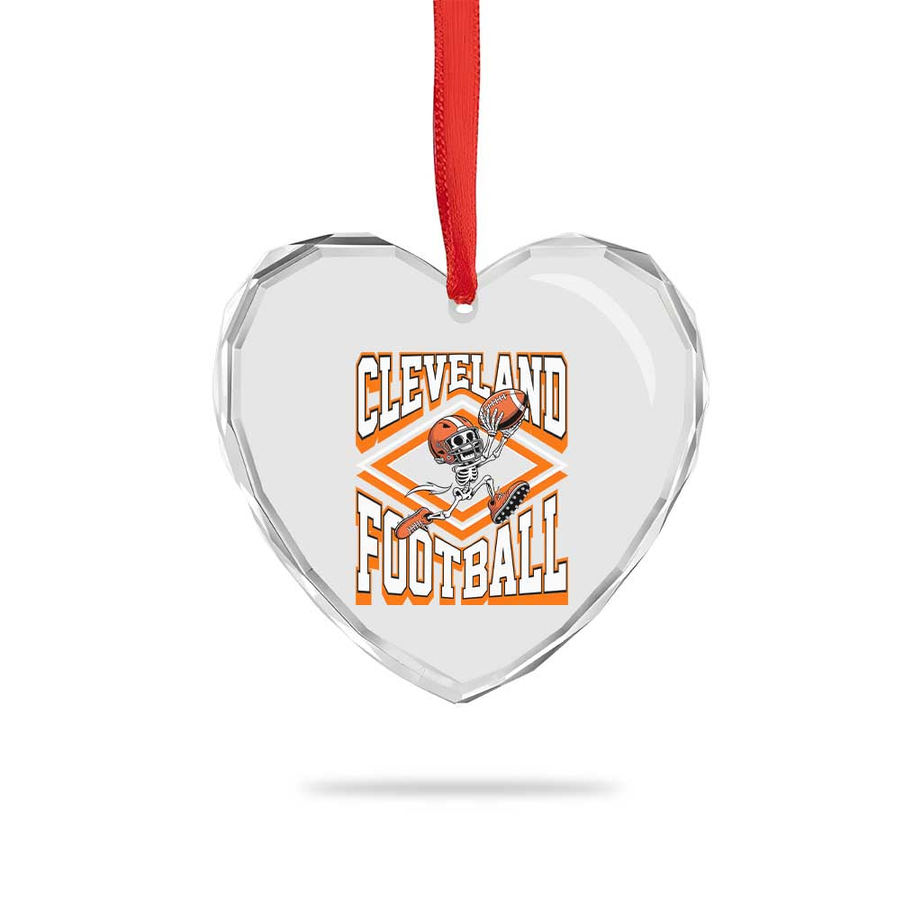 Funny Skeleton Dark Football Heart Crystal Glass Ornament CFBB Fan Gift TS12 Print Your Wear