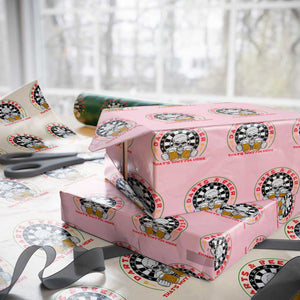 Funny Skeleton Darts Player Beer Lover Wrapping Paper Roll That Is Why I Am Here TS12 Light Pink Print Your Wear