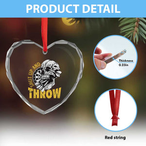 Funny Skeleton Darts Player Heart Crystal Glass Ornament I Suck At Darts TS12 Print Your Wear