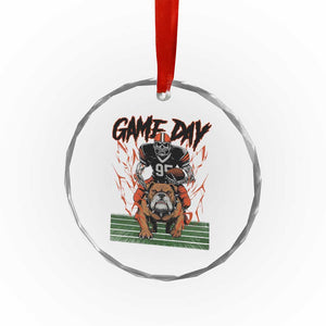 Funny Skeleton Playing Football Crystal Glass Ornament Game Day Gift TS12 Print Your Wear