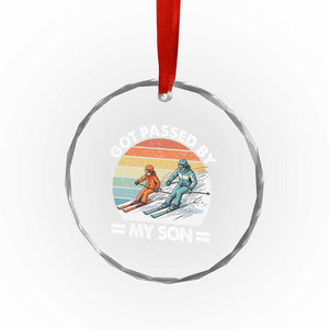 Funny Ski Dad Crystal Glass Ornament Got Passed By My Son Retro Vintage TS11 Print Your Wear