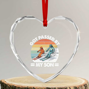 Funny Ski Dad Heart Crystal Glass Ornament Got Passed By My Son Retro Vintage TS11 Transparent Glass 3'' Heart Print Your Wear