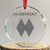 Funny Ski Snowboard Crystal Glass Ornament I'm Difficult Double Black Diamonds TS11 Transparent Glass 3'' Circle Print Your Wear