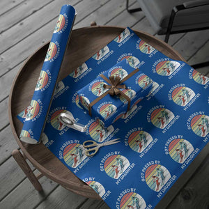 Funny Skiing Dad Wrapping Paper Roll Got Passed By My Daughter Retro Vintage TS11 Blue Print Your Wear