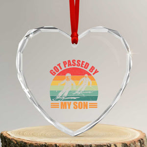 Funny Skiing Ski Dad Heart Crystal Glass Ornament Got Passed By My Son Retro Vintage TS11 Transparent Glass 3'' Heart Print Your Wear