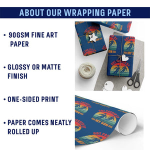 Funny Skiing Ski Dad Wrapping Paper Roll Got Passed By My Son Retro Vintage TS11 Print Your Wear