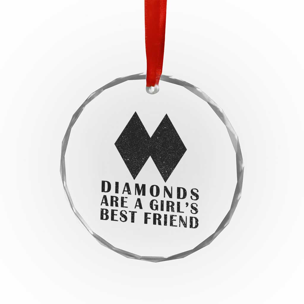 Funny Skiing Snowboarding Crystal Glass Ornament Diamonds Are A Girls Best Friend TS11 Print Your Wear