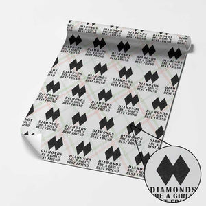 Funny Skiing Snowboarding Wrapping Paper Roll Diamonds Are A Girls Best Friend TS11 Christmas Plaid Print Your Wear