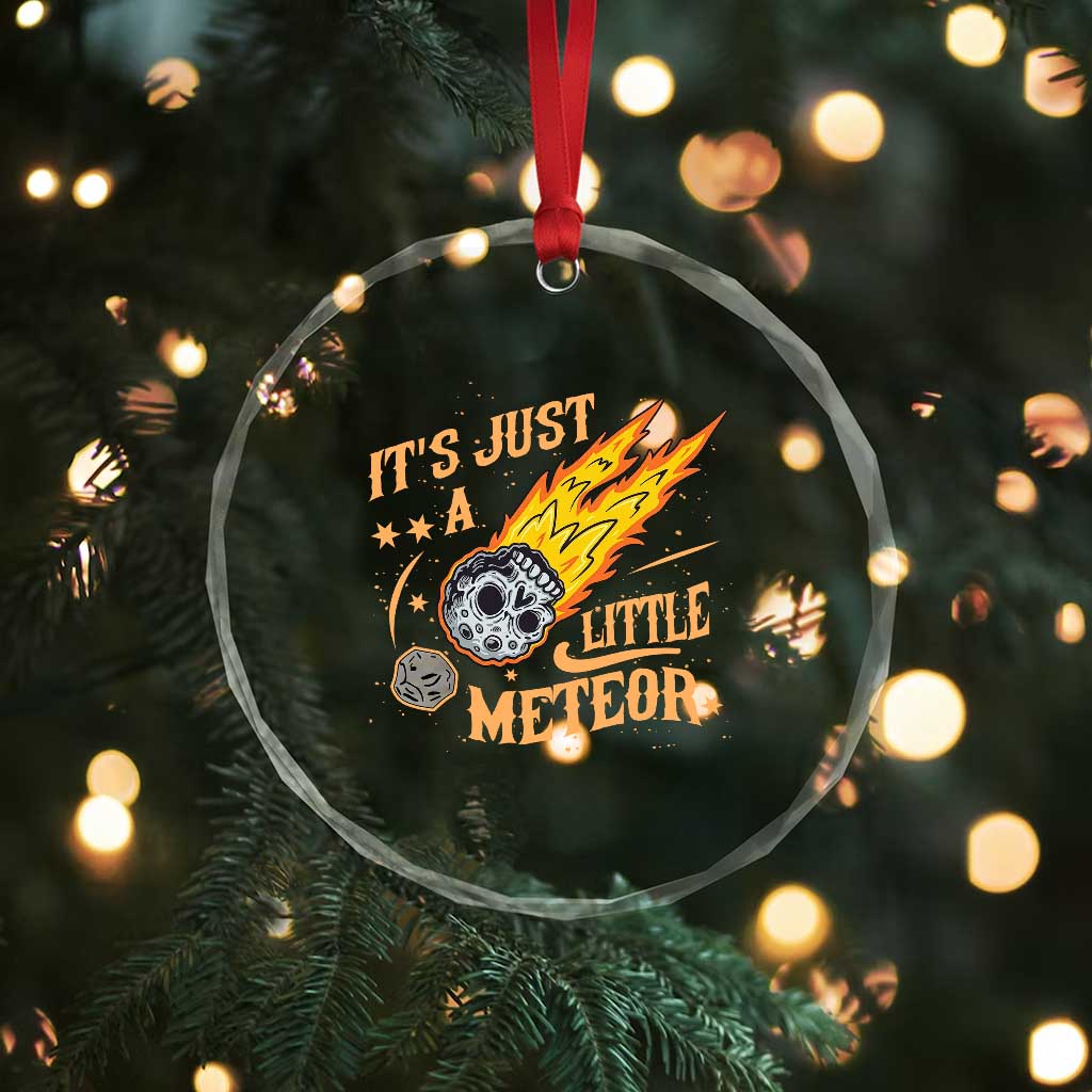 Funny Skull Meteorite Crystal Glass Ornament Just A Little Meteor