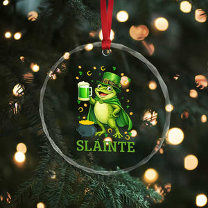 Funny Slainte Irish Frog Beer St Patricks Day Crystal Glass Ornament TS12 Print Your Wear