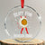 Funny Slut for Deviled Eggs Crystal Glass Ornament Funny Naughty Thanksgiving Potluck TS02 Transparent Glass 3'' Circle Print Your Wear