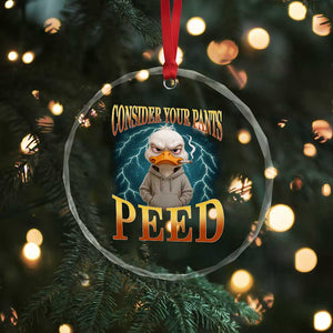 Funny Smoking Goose Meme Crystal Glass Ornament Consider Your Pants Peed TS14 Print Your Wear