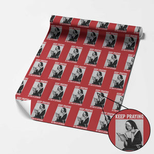 Funny Smoking Nun Wrapping Paper Roll Keep Praying No One Is Listening TS14 Red Print Your Wear