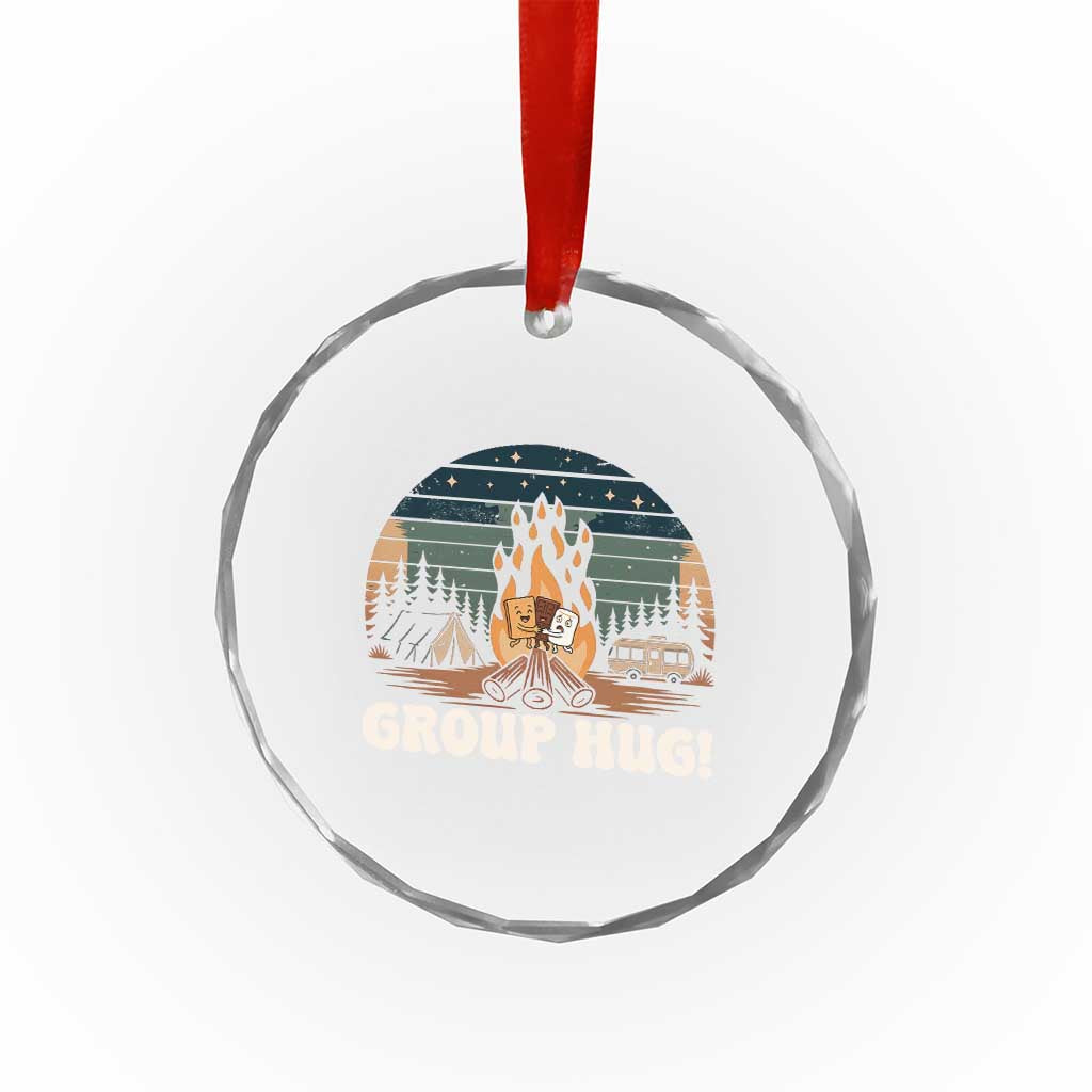 Funny Smores Camping Crystal Glass Ornament Group Hug TS12 Print Your Wear
