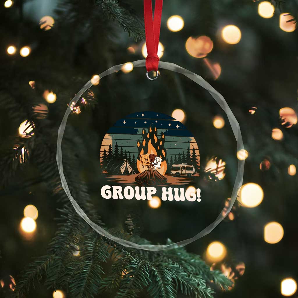 Funny Smores Camping Crystal Glass Ornament Group Hug TS12 Print Your Wear