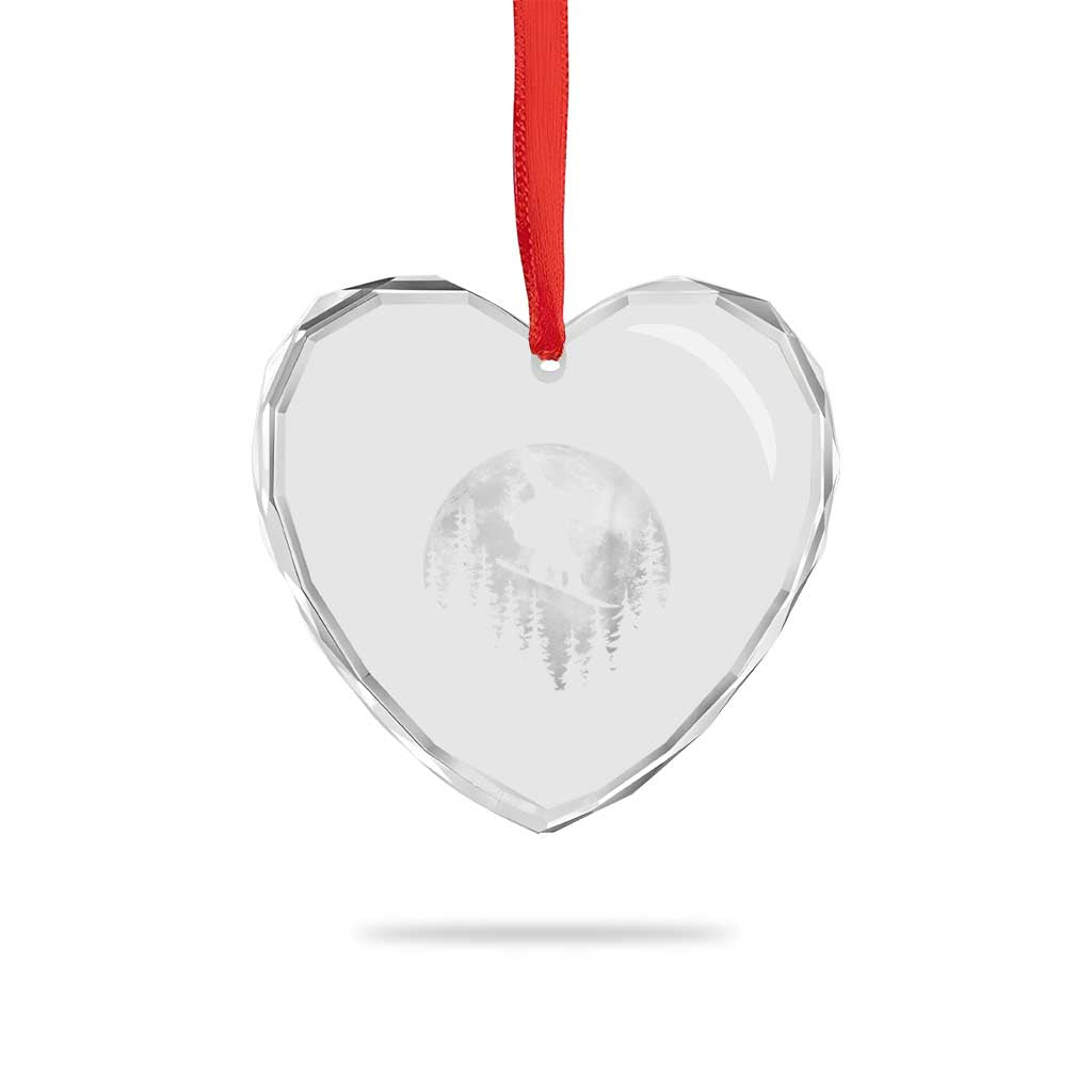 Funny Snowboard Cowboy Moon Snowboarding Winter Sports Heart Crystal Glass Ornament TS11 Print Your Wear